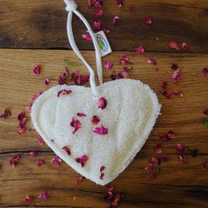 HEART LOOFAH - NATURAL