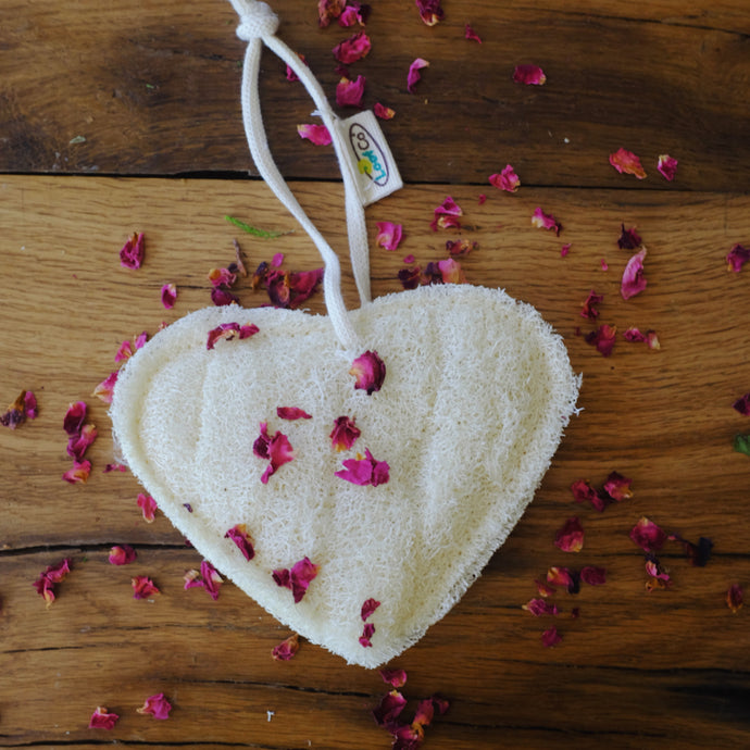 HEART LOOFAH - NATURAL