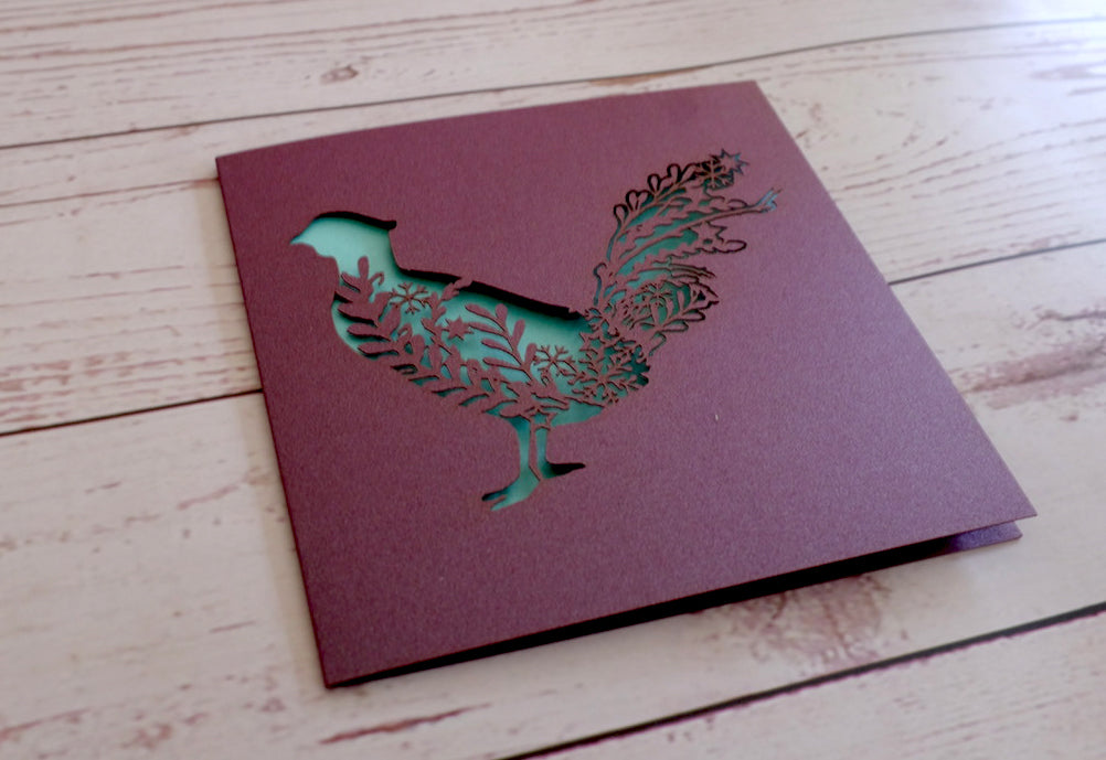 Botanical Pheasant Greeting Card