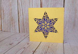 Botanical Christmas Star Greeting Card